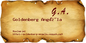 Goldenberg Angéla névjegykártya